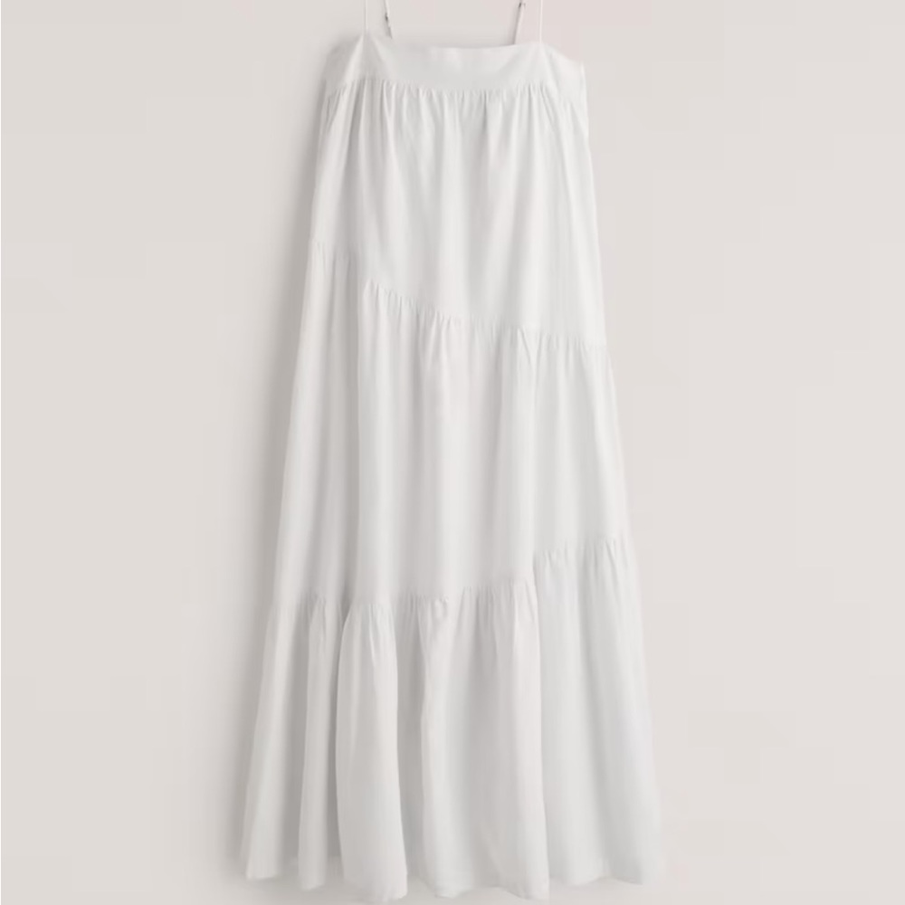 Abercrombie Asymmetrical Tiered Maxi Dress